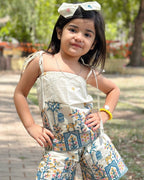 Blossom Embroidery Work on Khadi Cotton Fabric Kids Cord-Set