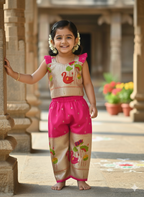 Elegant Gold Zari Work Kids Cord-Set