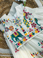 Abalone Pure Heavy Cotton  Kids Lehengha Choli