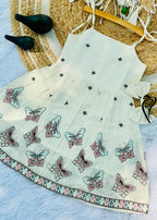 Premiuem Summer Special Khadi Cotton Fabric Kids Frock