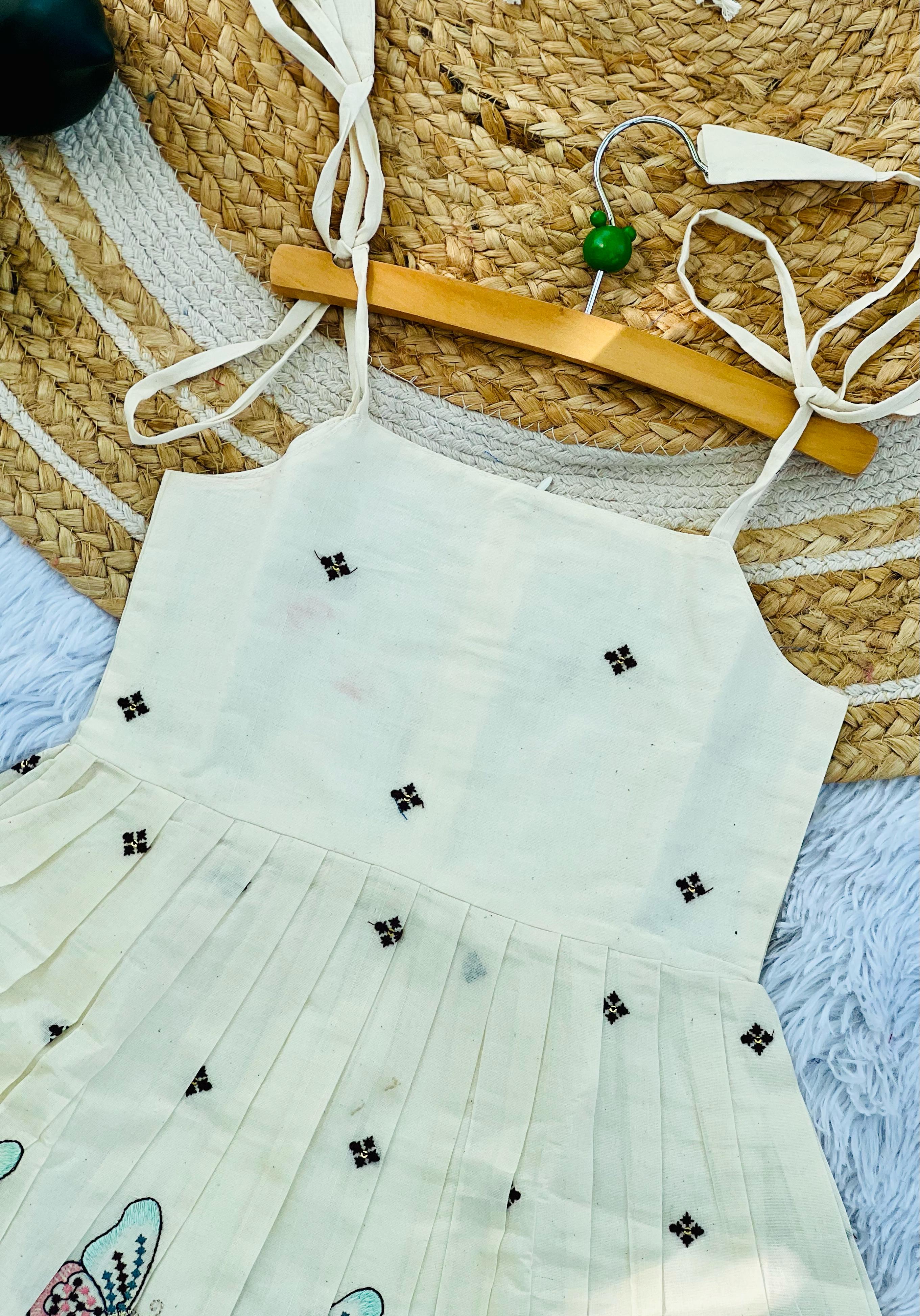Premiuem Summer Special Khadi Cotton Fabric Kids Frock