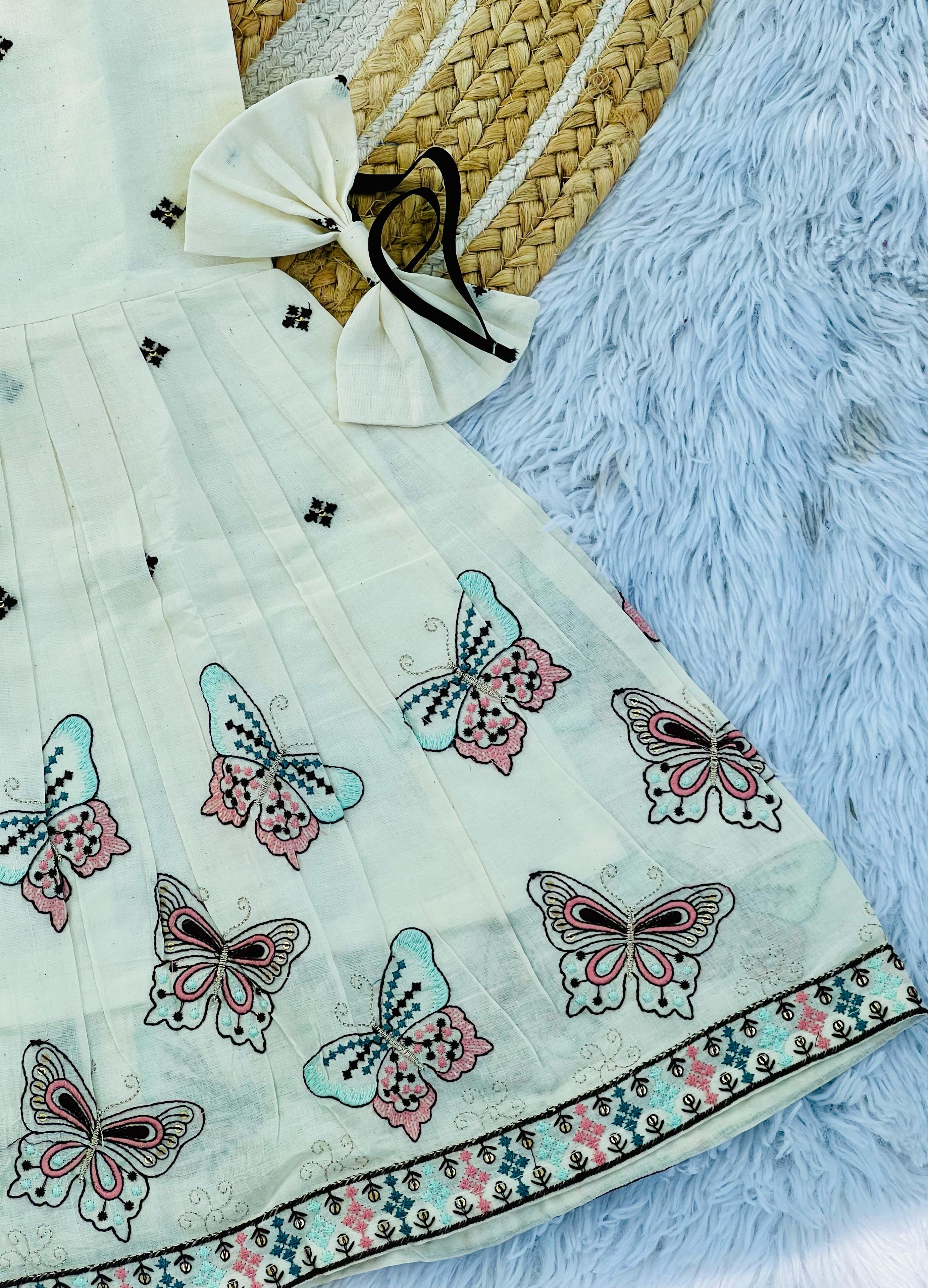 Premiuem Summer Special Khadi Cotton Fabric Kids Frock