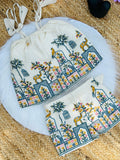 Blossom Embroidery Work on Khadi Cotton Fabric Kids Cord-Set