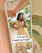 Pure Embroidery Work On Khadi Cotton Fabric maxi dress for women