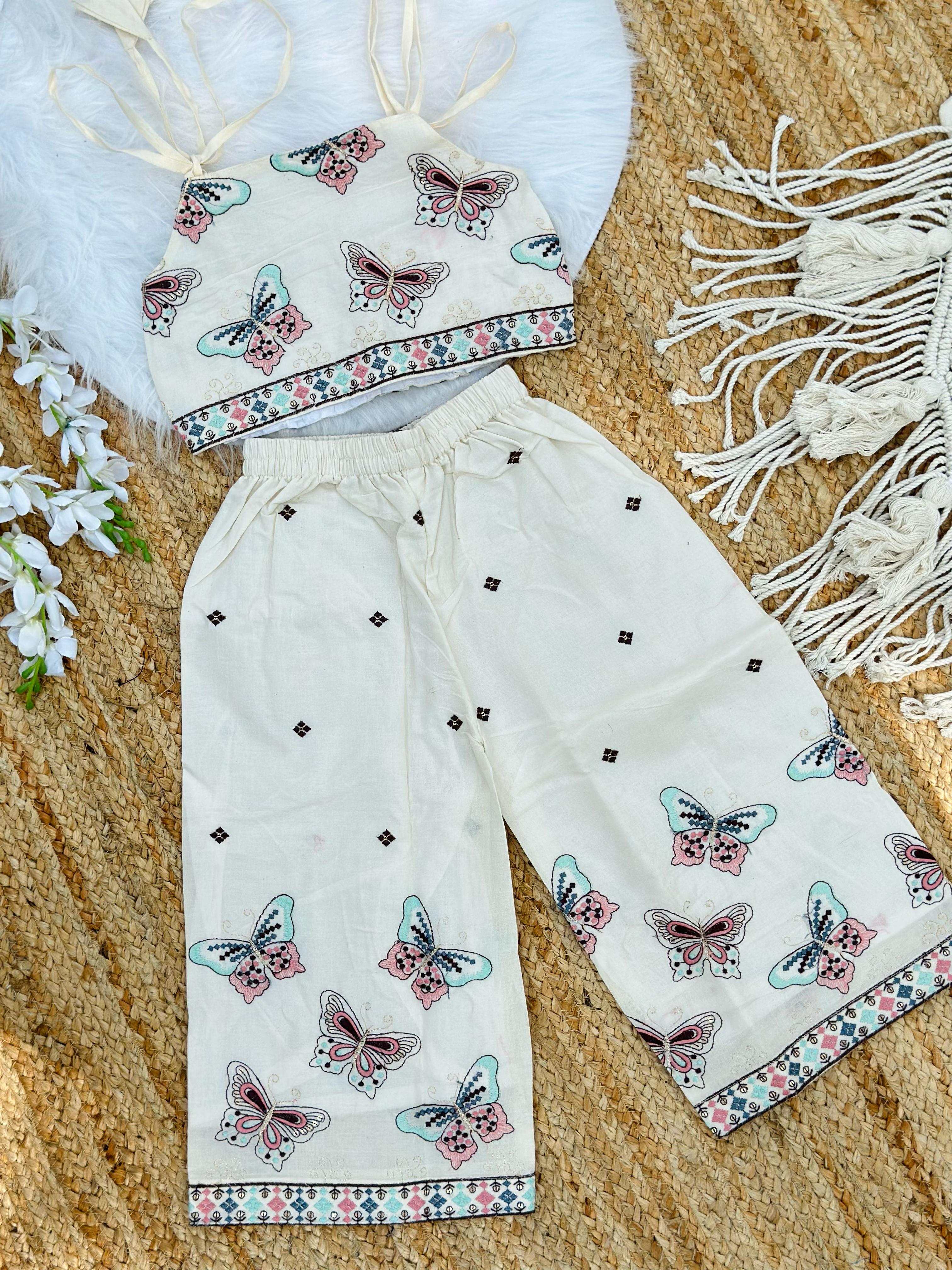 Scarlet Hot & Trending Cotton Fabric Embroidery work Cord-set