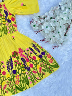 Comfort Chain Work on Pure Khadi Cotton Fabric Kids Frock