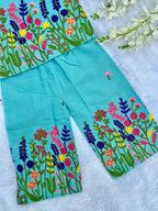 Super Hit Chain Work on Khadi Cotton Fabric Kids Cord-Set