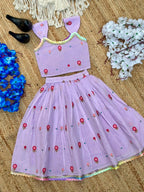 Trending Embroidery Work On Cotton Fabric Skirt Top