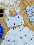 Trending Embroidery Work On Cotton Fabric Skirt Top