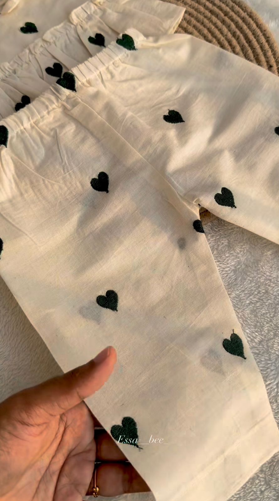 Sweetheart Cotton Ruffle Cord-Set for Girls