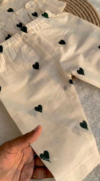 Sweetheart Cotton Ruffle Cord-Set for Girls