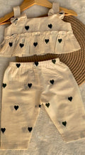 Sweetheart Cotton Ruffle Cord-Set for Girls