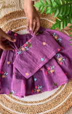 Premium Mul Chanderi Silk Floral Embroidered Lehenga Choli Set